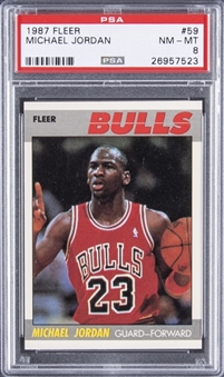 1987-88 Fleer #59 Michael Jordan - PSA NM-MT 8